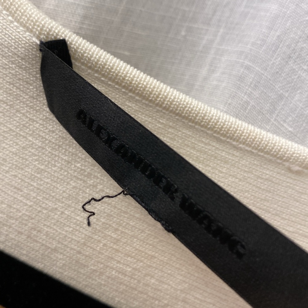 ALEXANDER WANG Cream Bodycon Peplum Sleeveless Top Cutout Buckle Back Detail - Picture 2 of 9